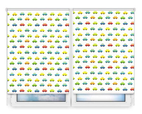 Рулонные шторы Мини Машинки-БО цена. Купить в «Мастерская Жалюзи»